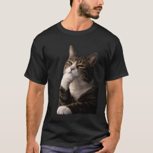 Lustige denkende Katze T-Shirt
