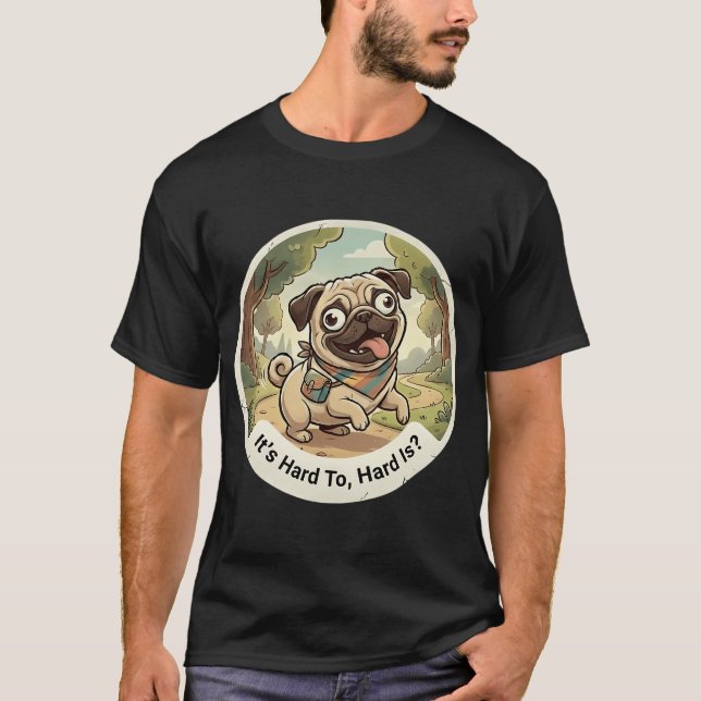 Lustige Derpy-Pug-Abenteuer  T-Shirt (Vorderseite)