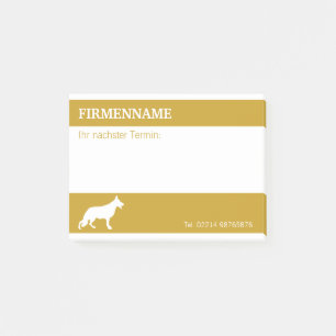 Lustige Deutsche Schäferhund-Termin-Notizzettel Post-it Klebezettel