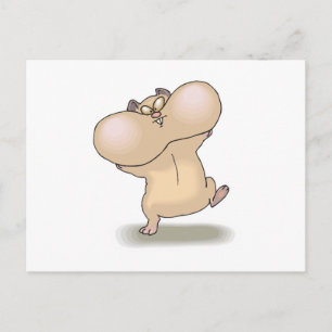 lustige dicke Backen Hamster Postkarte