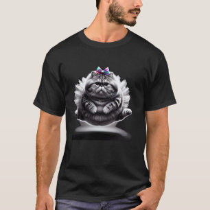 Lustige dicke Ballett-Kitty-Katze trägt ein Tutu T T-Shirt