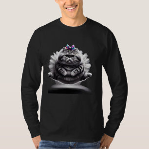 Lustige dicke Ballett-Kitty-Katze trägt ein Tutu T T-Shirt
