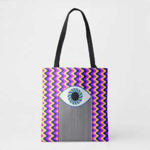 Lustige digitale Kunst mit allsehenden Auge mit me Tasche