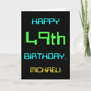 Lustige digitale Rechen-Themen 49. Geburtstag Karte