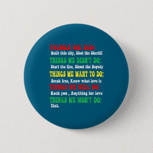Lustige Dinge, die wir taten, bauten diese Stadt u Button