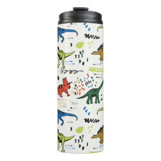 lustige Dinosaurier-Grafik Thermosbecher