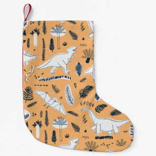 lustige Dinosaurier mit Palm-Blätter Kleiner Weihnachtsstrumpf
