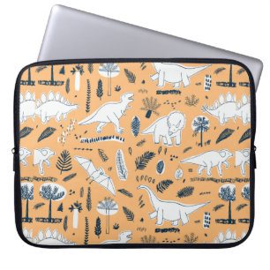 lustige Dinosaurier mit Palm-Blätter Laptopschutzhülle