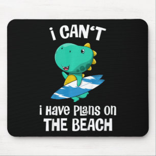 Lustige Dinosaurier Strandurlaub Süße Dino Surfi K Mousepad