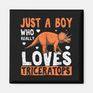 Lustige Dinosaurier Triceratops Bekleidung für Jun Magnet