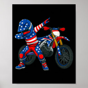 Lustige Dirt Bike Kunst Fahrer Motocross Motorrad Poster