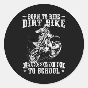 Lustige Dirt Bike Kunst Für Jungen Mädchen Motocro Runder Aufkleber