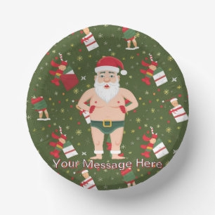 Lustige Dirty Santa Weihnachtskollektion Papiertas Pappteller