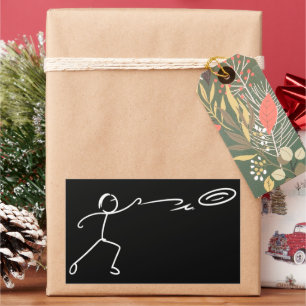 Lustige Disc-Golf-Art Stockmann Disc-Golf-Fan Rechteckiger Aufkleber