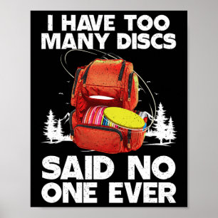 Lustige Disc-Golf-Kunst für Männer Frauen Kinder D Poster