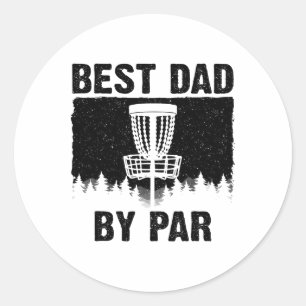 Lustige Disc-Golf-Kunst für Männer Papa Disc-Golf- Runder Aufkleber