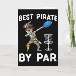 Lustige Disc-Golf-Piraten-Skelett-Halloween-Frisbe Karte