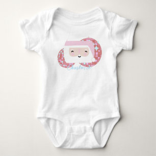 Lustige Disco-Weihnachtsmann Mädchen Rosa Weihnach Baby Strampler