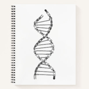 Lustige DNA Radfahren Fahrrad Kette Mountainbike L Notizbuch