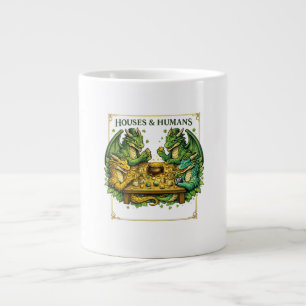 Lustige DnD-Häuser und Menschen für Gamer-Dungeons Jumbo-Tasse