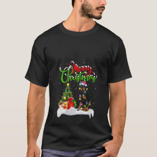 Lustige Dobermann-Hundefreundin Weihnachtsbeleucht T-Shirt