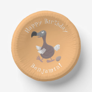 Lustige Dodo-Vogel-Cartoon-Illustration Pappteller