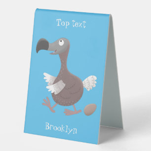Lustige Dodo-Vogel-Cartoon-Illustration Tischaufsteller