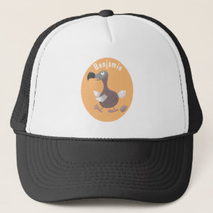 Lustige Dodo-Vogel-Cartoon-Illustration Truckerkappe