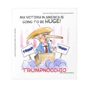 Lustige Donald Trump Artikel Trumpnocchio Notizblock