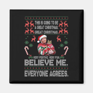 Lustige Donald Trump Frohe Weihnachten Xmas Pyjama Magnet
