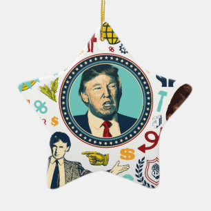 lustige Donald Trump Keramik Ornament