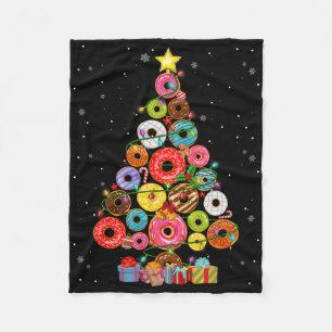 Lustige Donuts Weihnachtsbaum Lichter Xmas Pjs Jun Fleecedecke