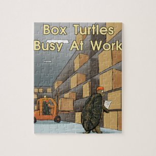 Lustige Dosenschildkröten bei der Arbeit
