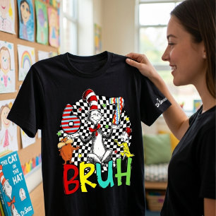 Lustige Dr. Seuss Bruh Katze im Hut Geburtstag T-Shirt