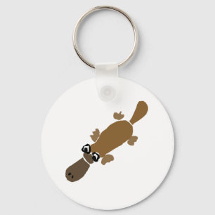 Lustige Duckbill Platypus Kunst Schlüsselanhänger