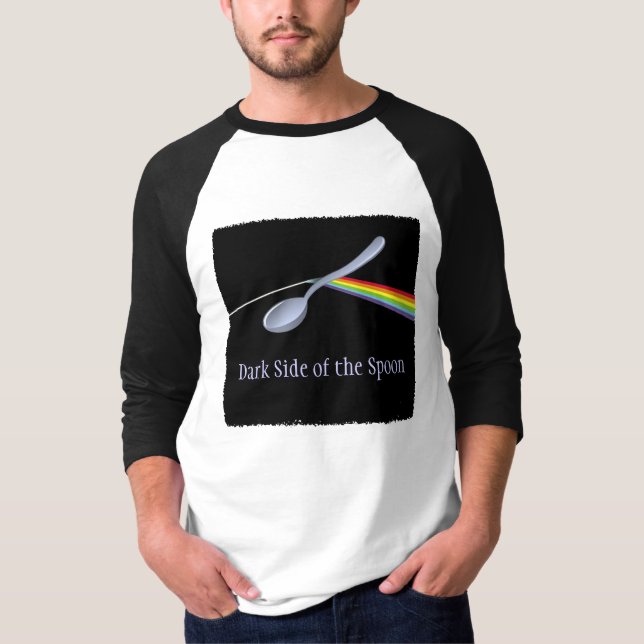 Lustige dunkle Seite des Löffel-T-Shirts T-Shirt (Vorderseite)
