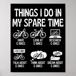 Lustige E-Bike-Liebhaber-Sachen Ersatz Poster