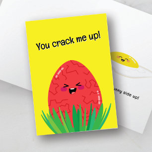 Lustige Egg-Pun-Karte   Du bringst mich zum Lachen Feiertagskarte
