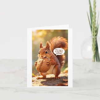 Lustige Eichhörnchen-inspirierte Witzkarte Karte