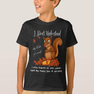 Lustige Eichhörnchen-Nüsse Herren Tier-Wildlife Hu T-Shirt