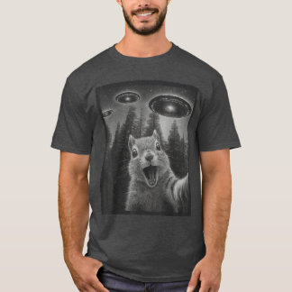 Lustige Eichhörnchen Sie Alien UFO-Geschenke für M T-Shirt