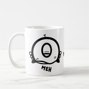 Lustige einäugige Cartoon-„Meh“-Café-Humor Kaffeetasse