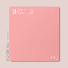 Lustige einfache handgeschriebene Schrift Blush Pi Notizblock