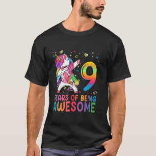 Lustige Einhorn-Geschenke zum 9. Geburtstag Mädche T-Shirt