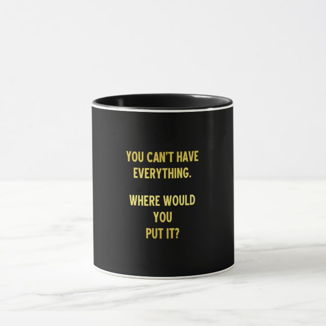 Lustige Einkaufssammelwitze Tasse (Zentrum)