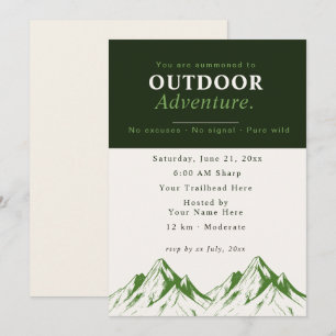 Lustige Einladung Outdoor-Abenteuer