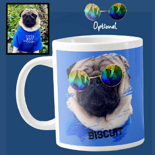 Lustige einzigartige Mopshund-Sonnenbrille Hund Pa Jumbo-Tasse