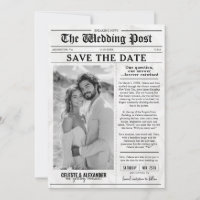 Lustige einzigartige Zeitungs-Hochzeitsankündigung