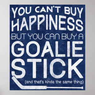 Lustige Eis-Hockey-Tormann-Grafik Poster