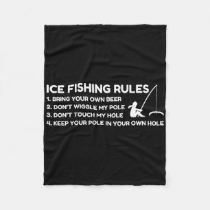 Lustige Eisfisch-Regeln Fleecedecke